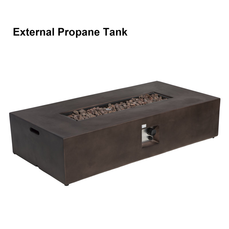 Scullion compact concrete propane fire pit table discount